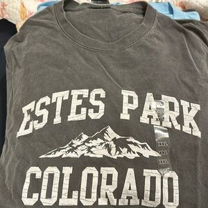 Grey Crew Neck Estes Park Colorado Tee Shirt